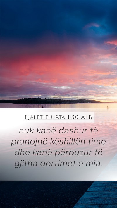 Fjalët e urta 1:30 ALB Bible Verse Image