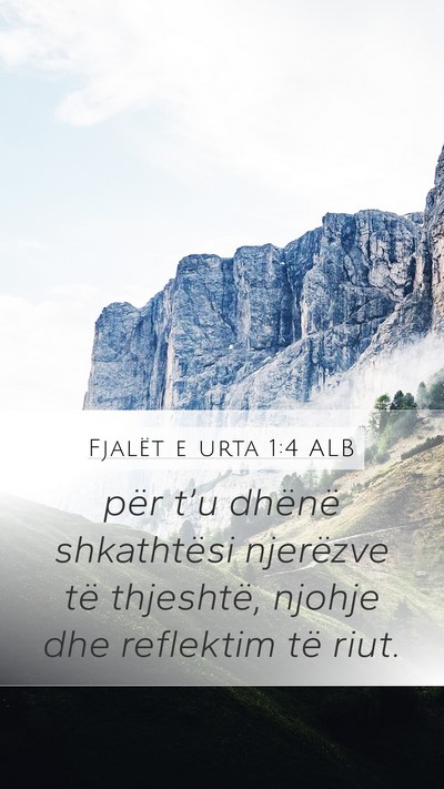 Fjalët e urta 1:4 ALB Bible Verse Image