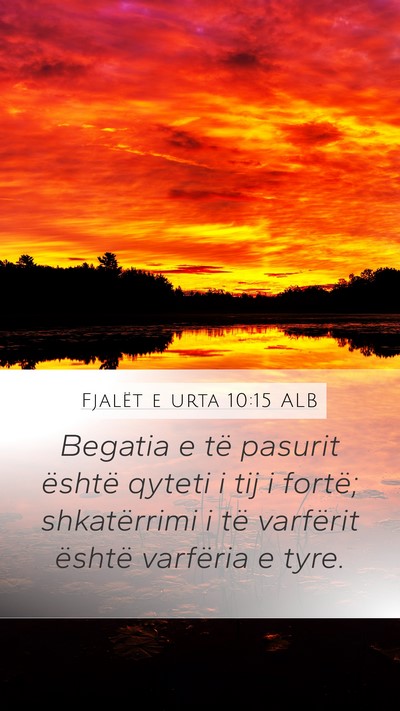 Fjalët e urta 10:15 ALB Bible Verse Image