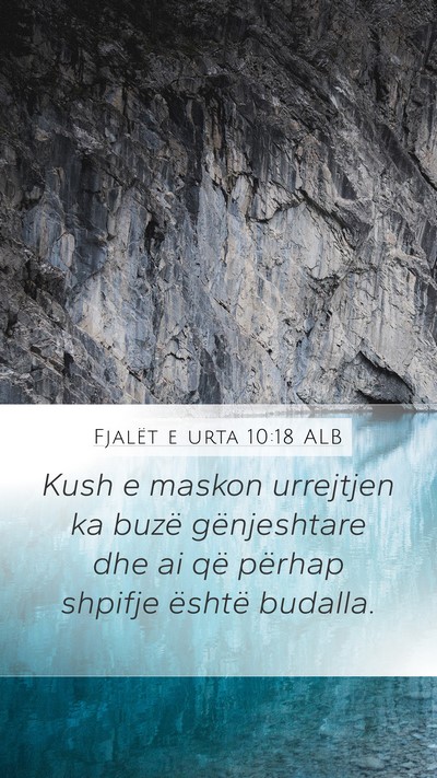 Fjalët e urta 10:18 ALB Bible Verse Image