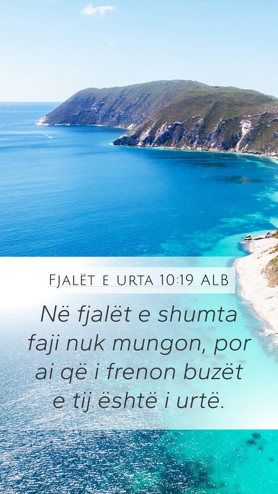 Fjalët e urta 10:19 ALB Bible Verse Image