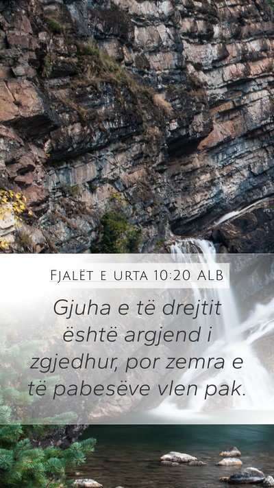 Fjalët e urta 10:20 ALB Bible Verse Image
