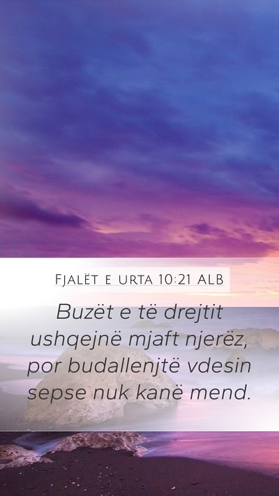 Fjalët e urta 10:21 ALB Bible Verse Image