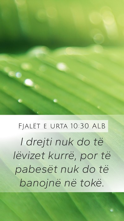 Fjalët e urta 10:30 ALB Bible Verse Image