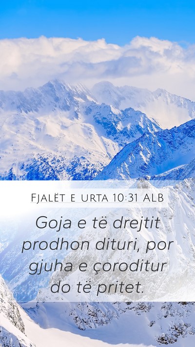 Fjalët e urta 10:31 ALB Bible Verse Image