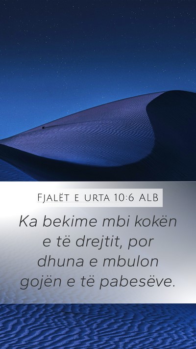 Fjalët e urta 10:6 ALB Bible Verse Image