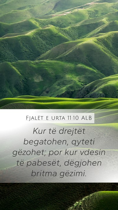 Fjalët e urta 11:10 ALB Bible Verse Image
