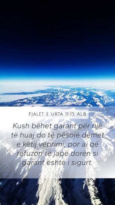 Fjalët e urta 11:15 ALB Bible Verse Image