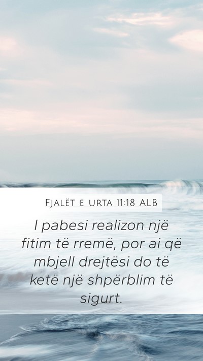Fjalët e urta 11:18 ALB Bible Verse Image