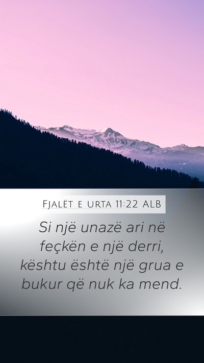 Fjalët e urta 11:22 ALB Bible Verse Image