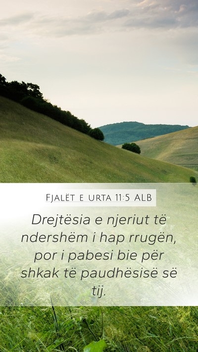 Fjalët e urta 11:5 ALB Bible Verse Image