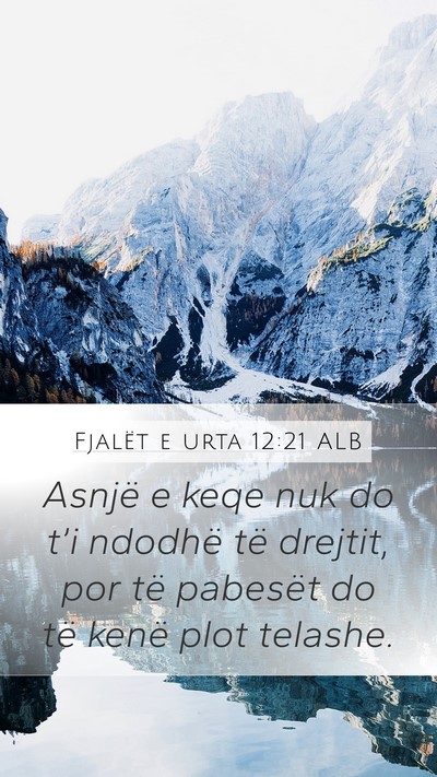 Fjalët e urta 12:21 ALB Bible Verse Image