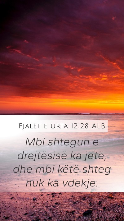 Fjalët e urta 12:28 ALB Bible Verse Image