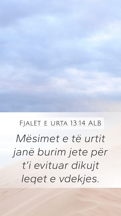 Fjalët e urta 13:14 ALB Bible Verse Image