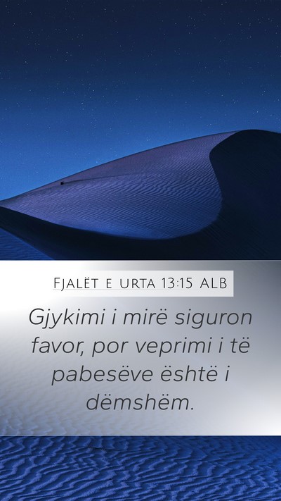 Fjalët e urta 13:15 ALB Bible Verse Image