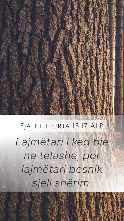 Fjalët e urta 13:17 ALB Bible Verse Image