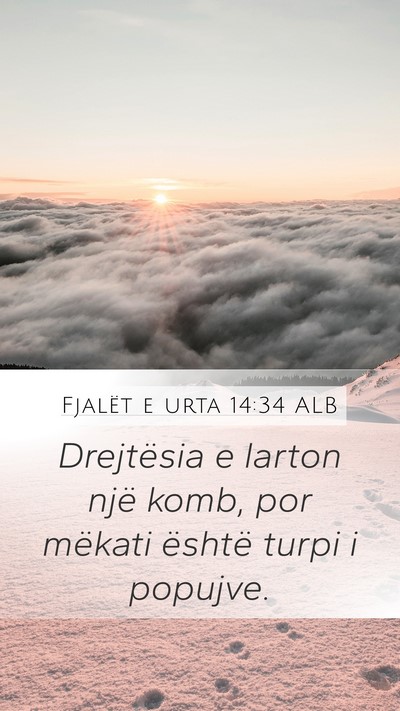 Fjalët e urta 14:34 ALB Bible Verse Image