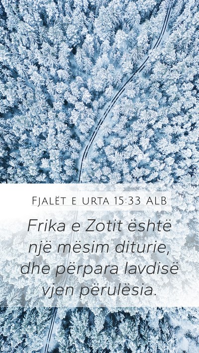 Fjalët e urta 15:33 ALB Bible Verse Image