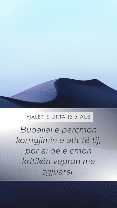 Fjalët e urta 15:5 ALB Bible Verse Image