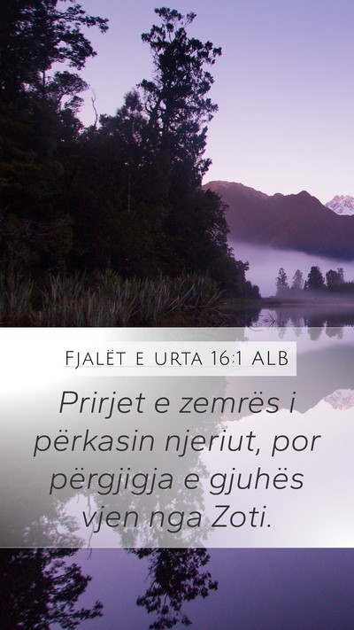 Fjalët e urta 16:1 ALB Bible Verse Image