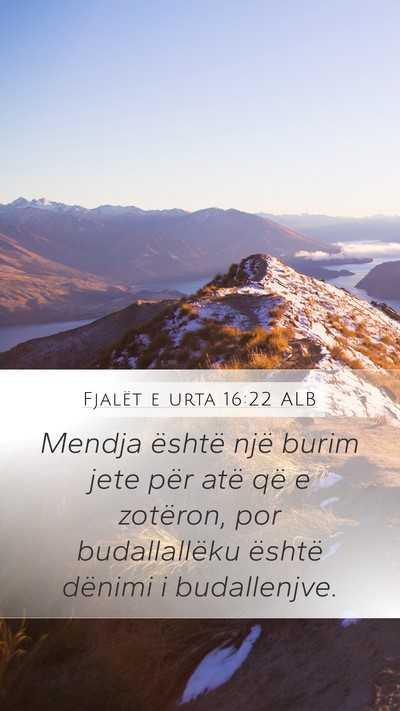 Fjalët e urta 16:22 ALB Bible Verse Image
