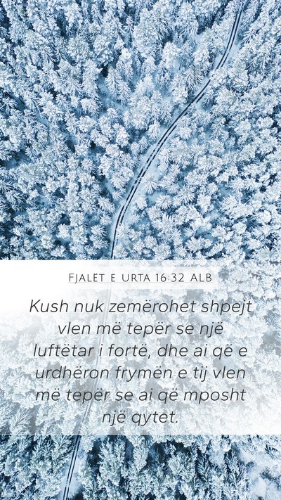 Fjalët e urta 16:32 ALB Bible Verse Image