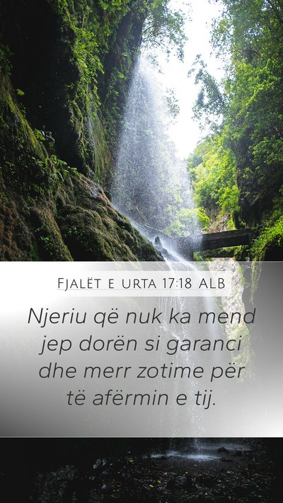 Fjalët e urta 17:18 ALB Bible Verse Image