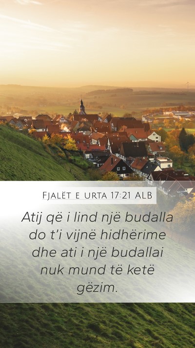 Fjalët e urta 17:21 ALB Bible Verse Image