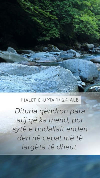 Fjalët e urta 17:24 ALB Bible Verse Image