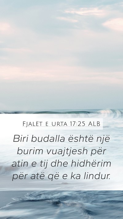 Fjalët e urta 17:25 ALB Bible Verse Image