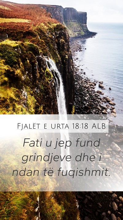 Fjalët e urta 18:18 ALB Bible Verse Image