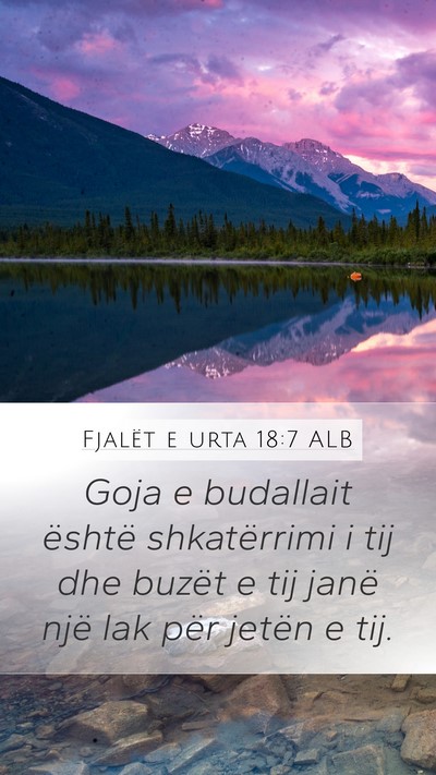 Fjalët e urta 18:7 ALB Bible Verse Image