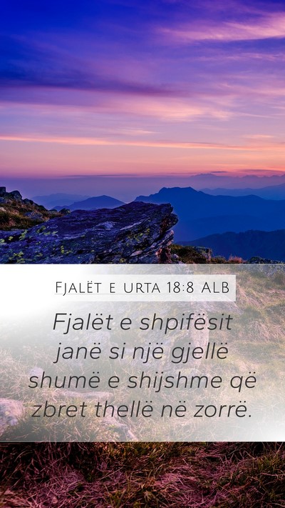 Fjalët e urta 18:8 ALB Bible Verse Image