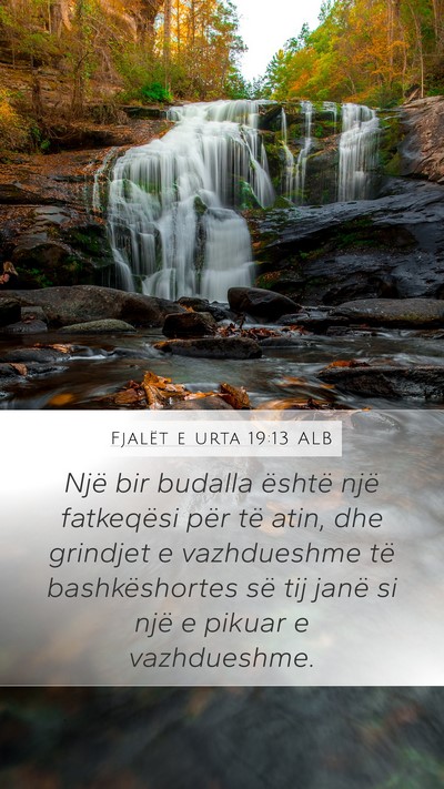 Fjalët e urta 19:13 ALB Bible Verse Image