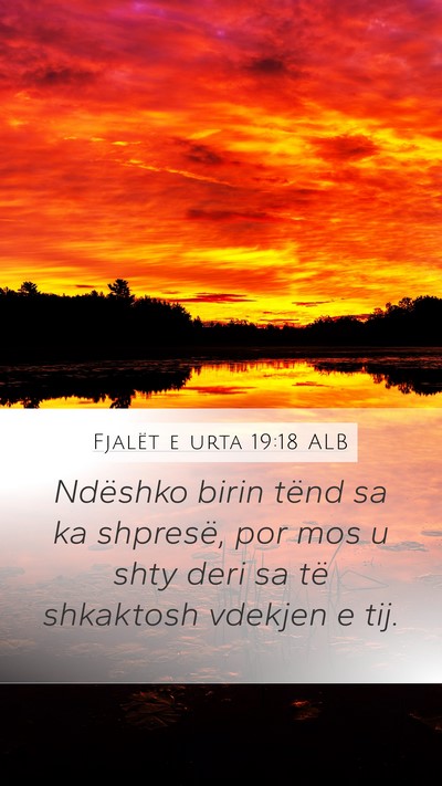Fjalët e urta 19:18 ALB Bible Verse Image
