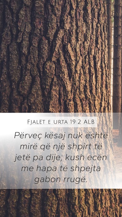 Fjalët e urta 19:2 ALB Bible Verse Image
