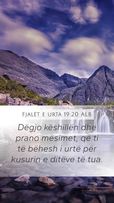 Fjalët e urta 19:20 ALB Bible Verse Image