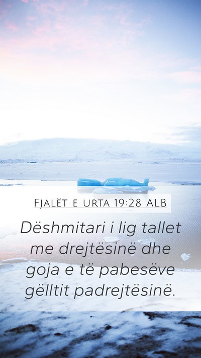 Fjalët e urta 19:28 ALB Bible Verse Image
