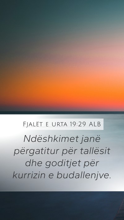 Fjalët e urta 19:29 ALB Bible Verse Image