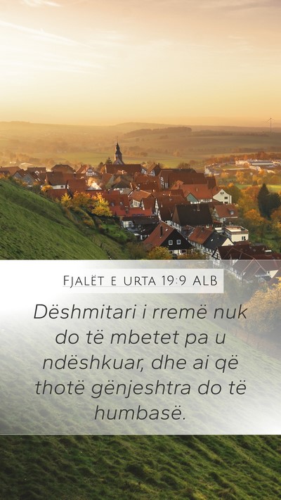 Fjalët e urta 19:9 ALB Bible Verse Image