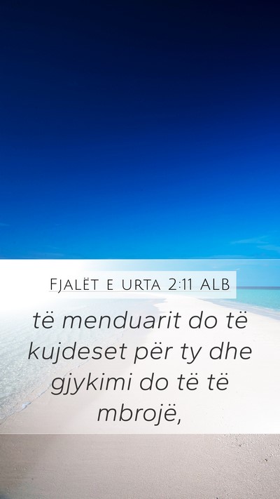 Fjalët e urta 2:11 ALB Bible Verse Image