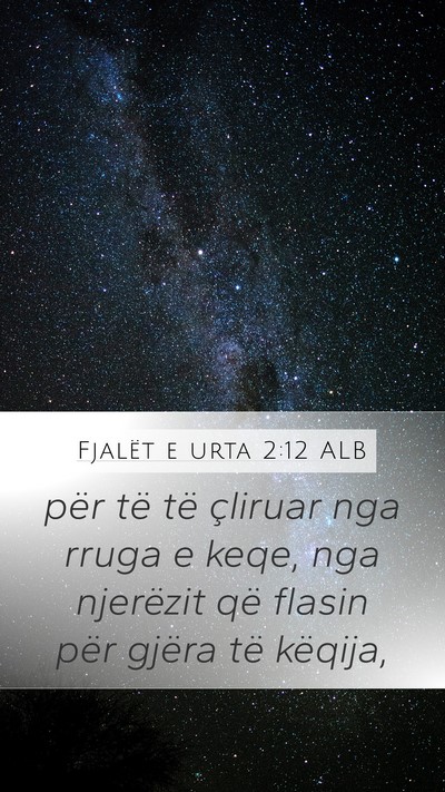 Fjalët e urta 2:12 ALB Bible Verse Image