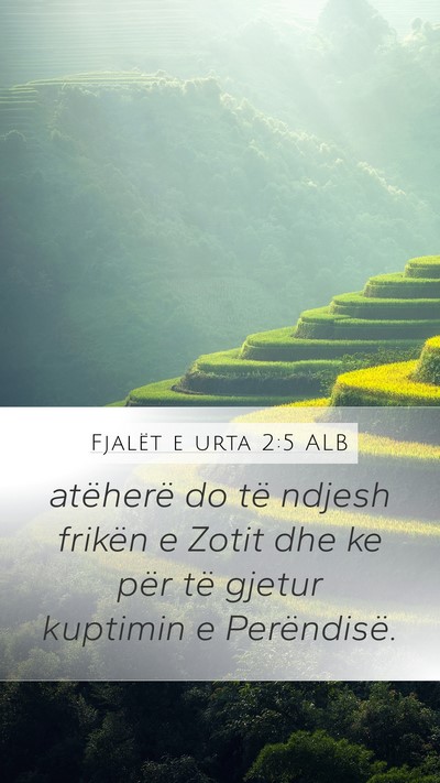 Fjalët e urta 2:5 ALB Bible Verse Image
