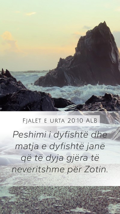 Fjalët e urta 20:10 ALB Bible Verse Image