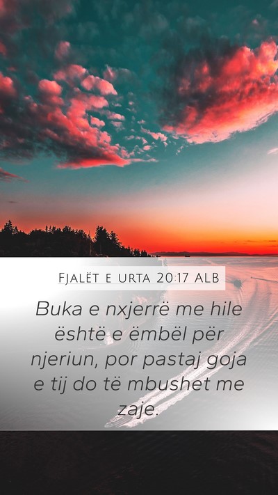 Fjalët e urta 20:17 ALB Bible Verse Image