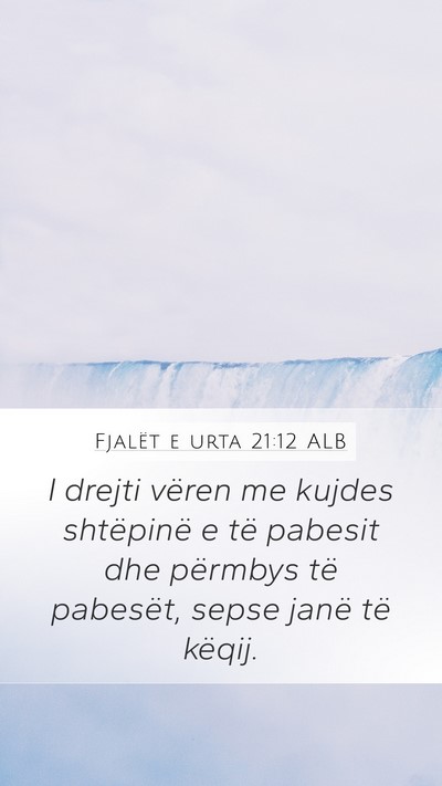 Fjalët e urta 21:12 ALB Bible Verse Image