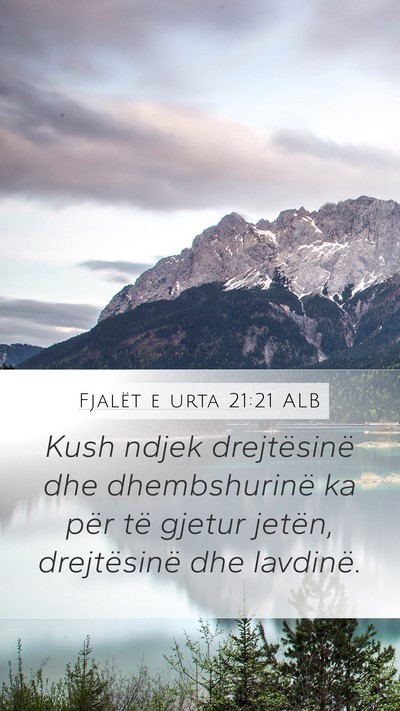 Fjalët e urta 21:21 ALB Bible Verse Image