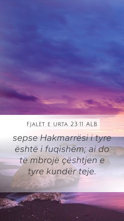 Fjalët e urta 23:11 ALB Bible Verse Image