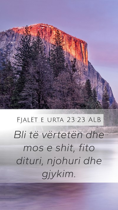 Fjalët e urta 23:23 ALB Bible Verse Image