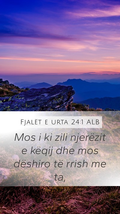Fjalët e urta 24:1 ALB Bible Verse Image